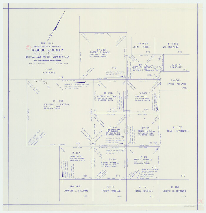 67452, Bosque County Working Sketch 19, General Map Collection