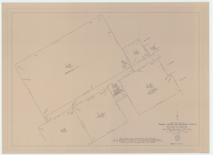 67457, Bosque County Working Sketch 24, General Map Collection