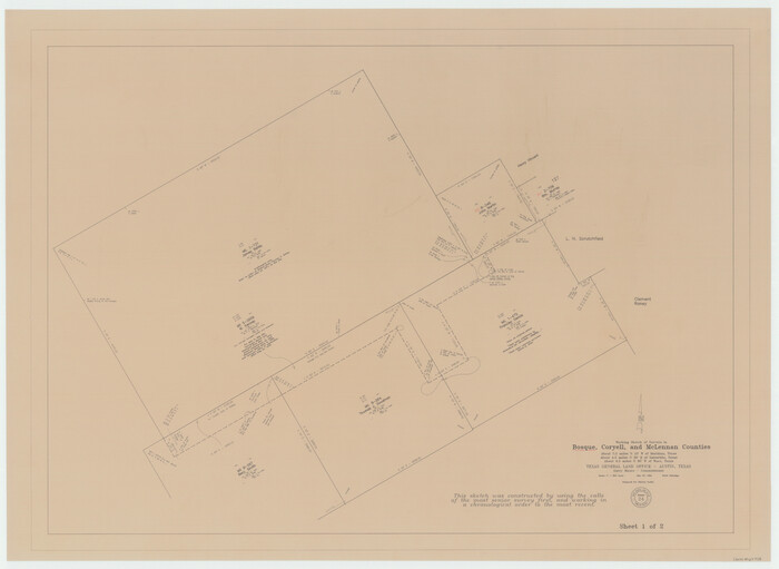 67458, Bosque County Working Sketch 24, General Map Collection