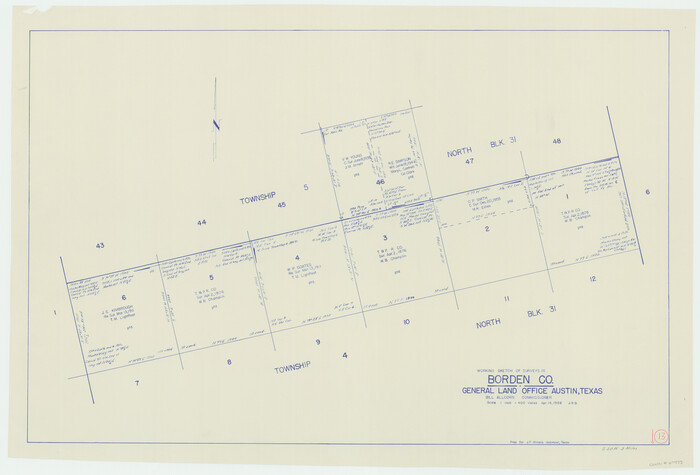 67473, Borden County Working Sketch 13, General Map Collection
