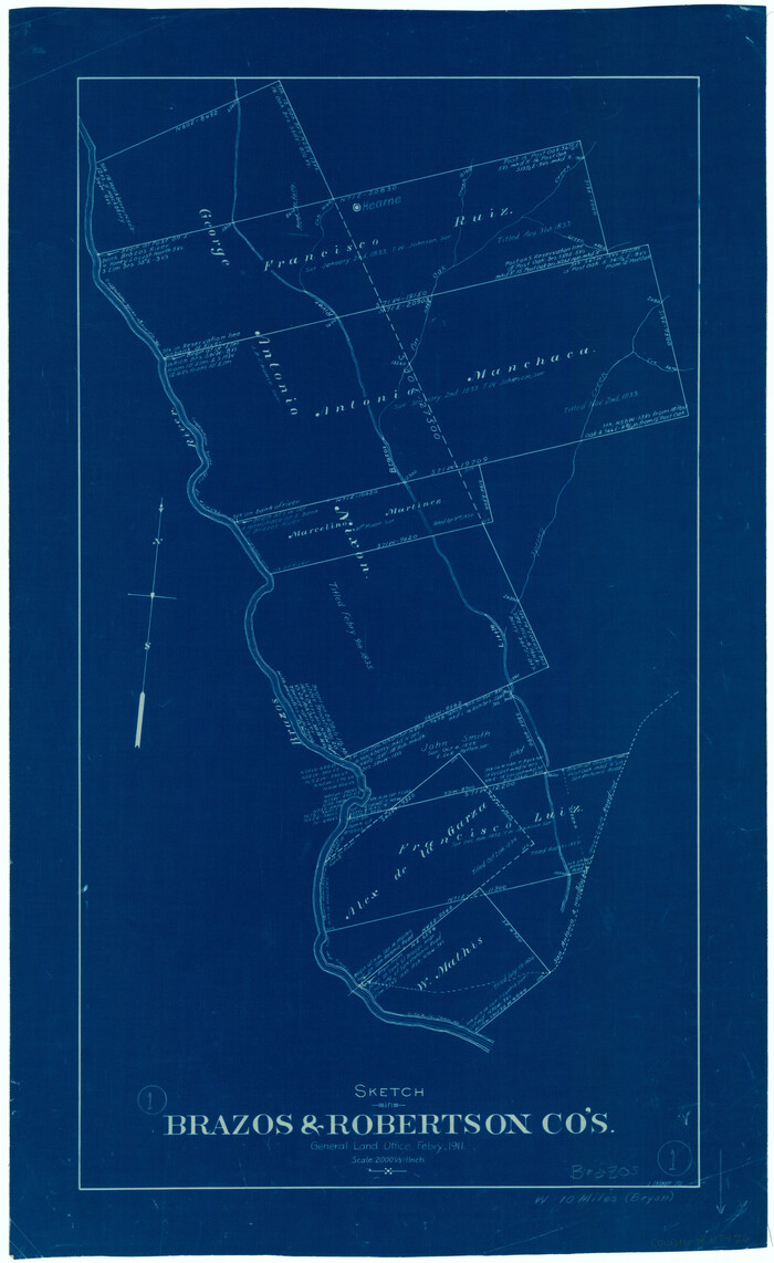 67476, Brazos County Working Sketch 1, General Map Collection