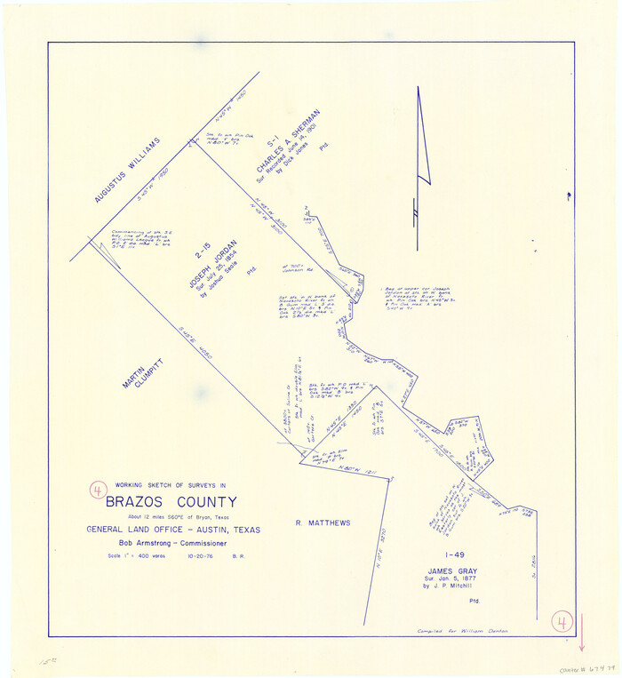67479, Brazos County Working Sketch 4, General Map Collection
