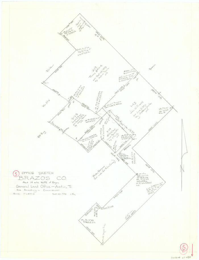 67480, Brazos County Working Sketch 5, General Map Collection