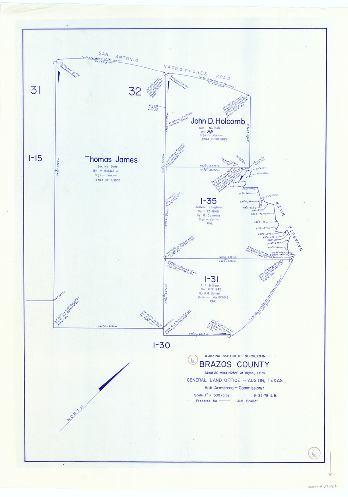 67481, Brazos County Working Sketch 6, General Map Collection