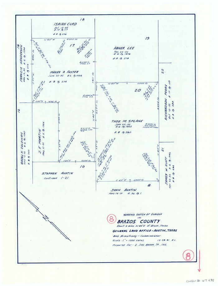 67483, Brazos County Working Sketch 8, General Map Collection