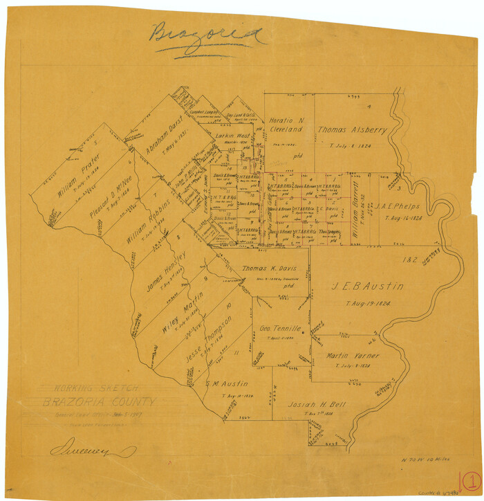 67486, Brazoria County Working Sketch 1, General Map Collection