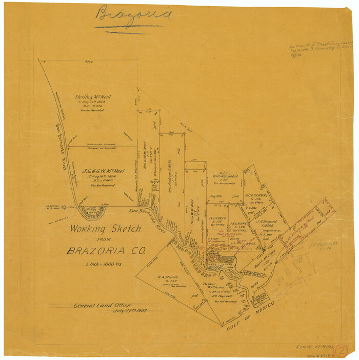 67487, Brazoria County Working Sketch 2, General Map Collection