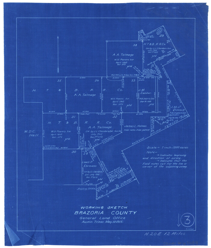 67488, Brazoria County Working Sketch 3, General Map Collection
