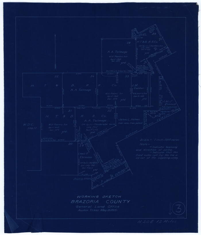67488, Brazoria County Working Sketch 3, General Map Collection