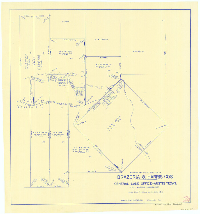 67507, Brazoria County Working Sketch 22, General Map Collection