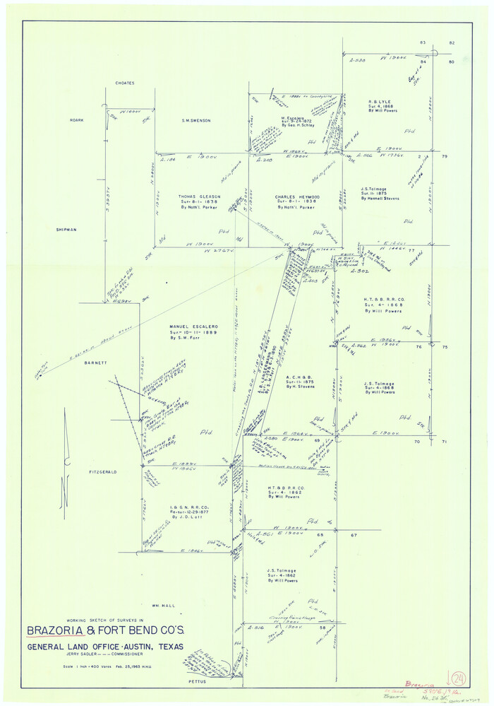 67509, Brazoria County Working Sketch 24, General Map Collection