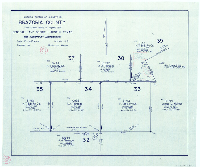 67519, Brazoria County Working Sketch 34, General Map Collection