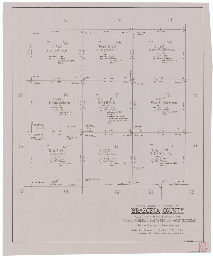 67530, Brazoria County Working Sketch 45, General Map Collection