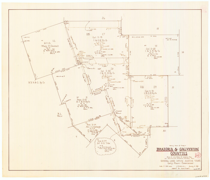 67533, Brazoria County Working Sketch 48, General Map Collection