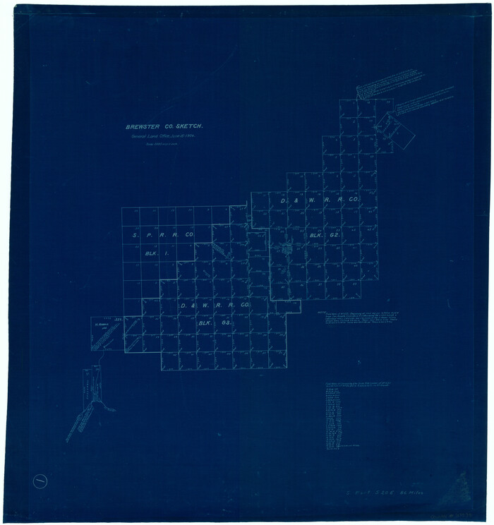 67534, Brewster County Working Sketch 1, General Map Collection