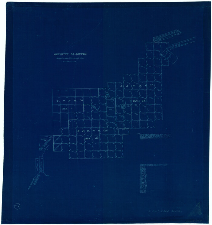 67534, Brewster County Working Sketch 1, General Map Collection