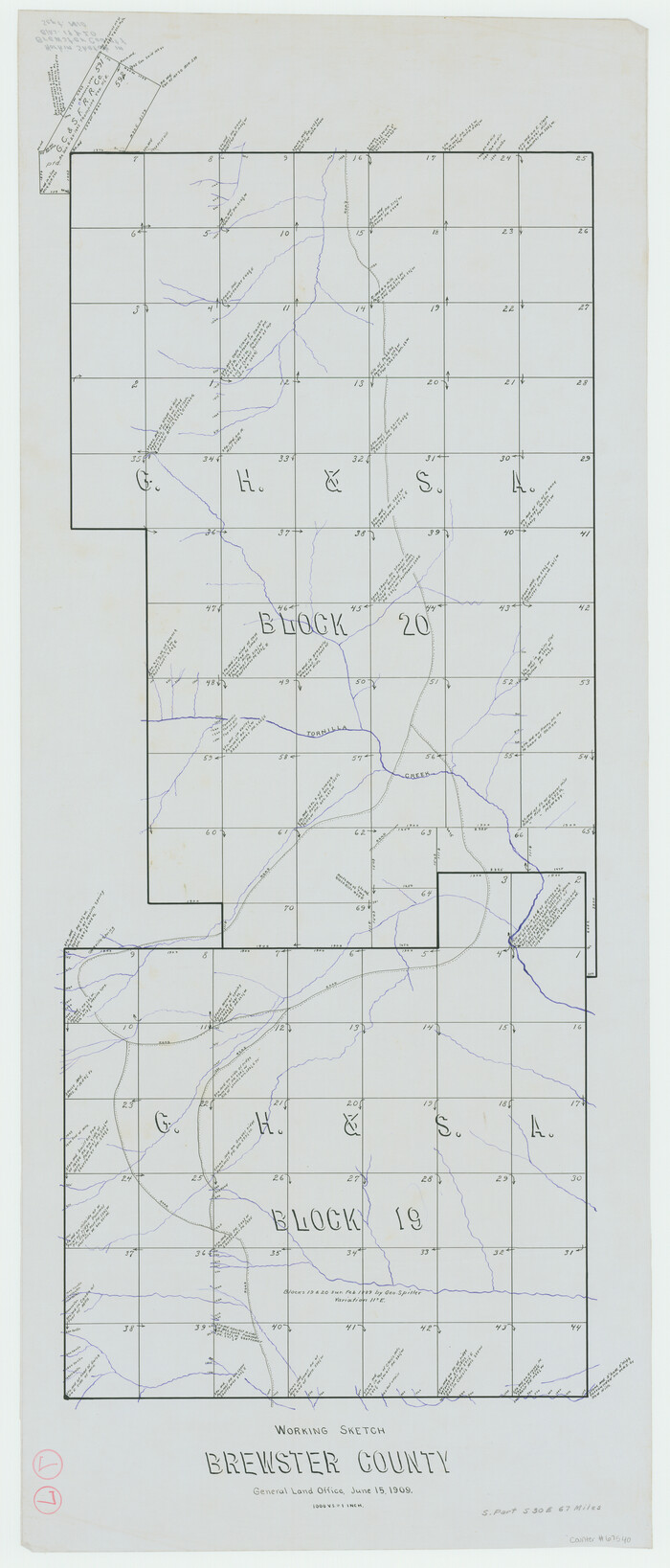 67540, Brewster County Working Sketch 7, General Map Collection