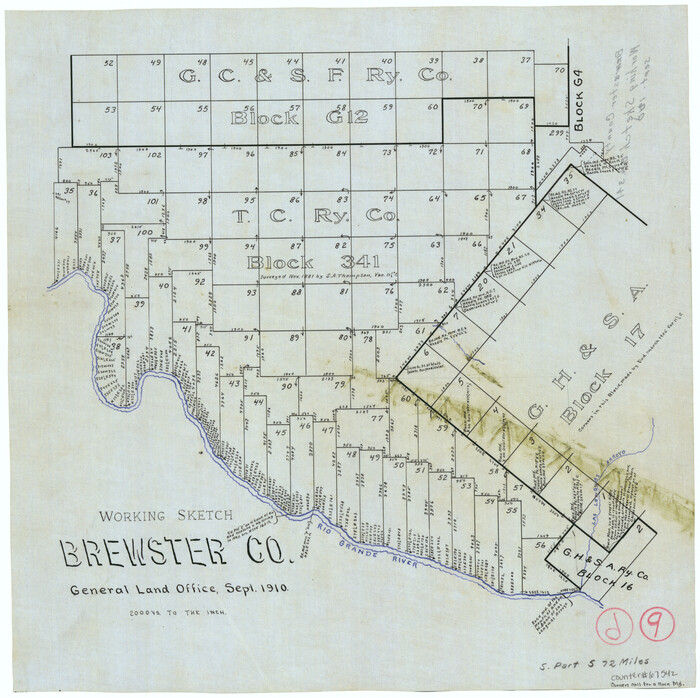67542, Brewster County Working Sketch 9, General Map Collection
