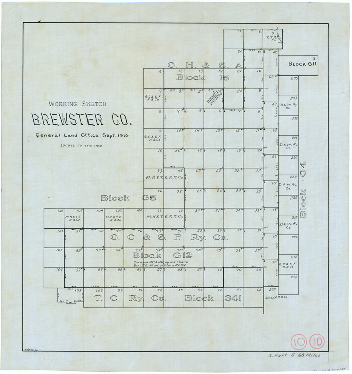 67543, Brewster County Working Sketch 10, General Map Collection