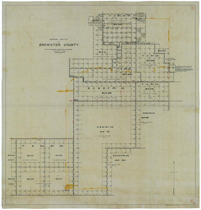 67550, Brewster County Working Sketch 16, General Map Collection