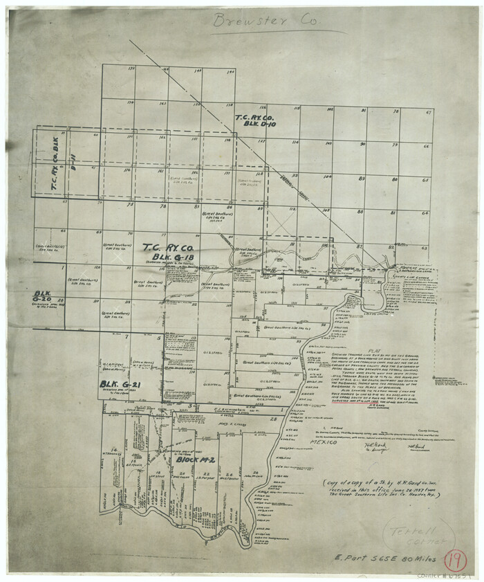 67551, Brewster County Working Sketch 19, General Map Collection