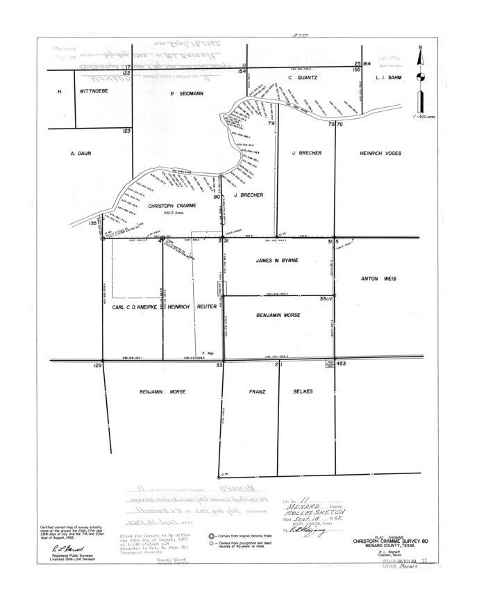 6757, Menard County Rolled Sketch 11, General Map Collection