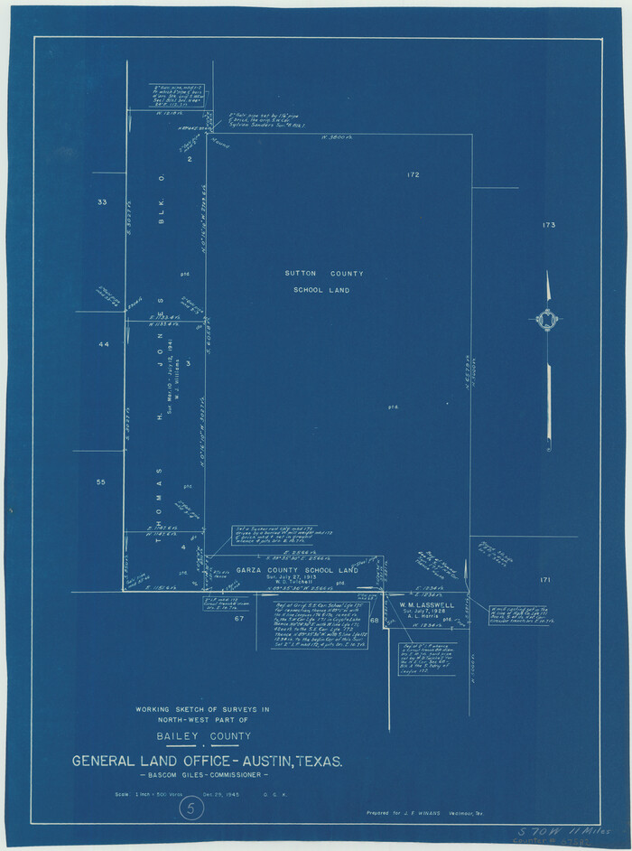 67592, Bailey County Working Sketch 5, General Map Collection