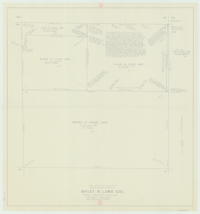 67593, Bailey County Working Sketch 6, General Map Collection