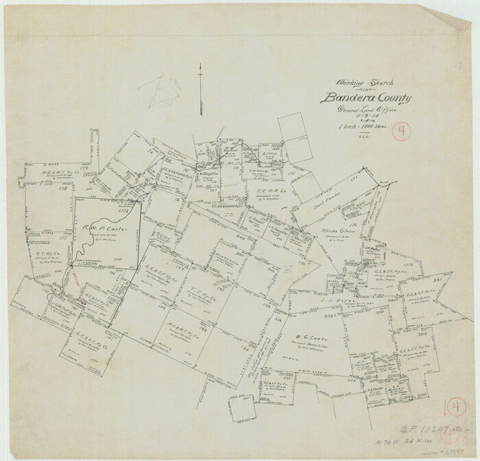 67597, Bandera County Working Sketch 4, General Map Collection