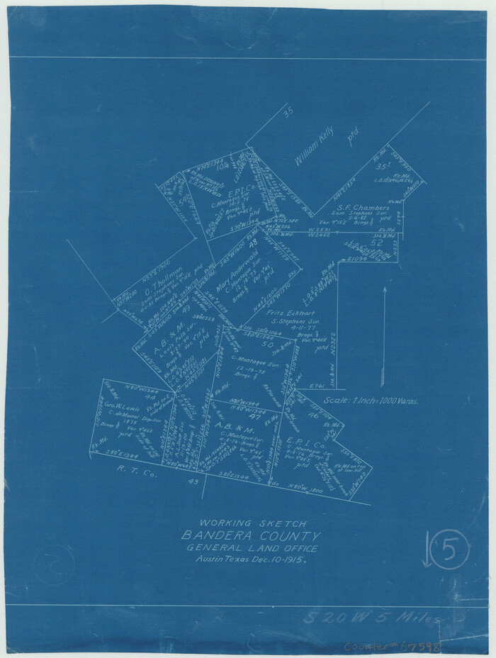 67598, Bandera County Working Sketch 5, General Map Collection