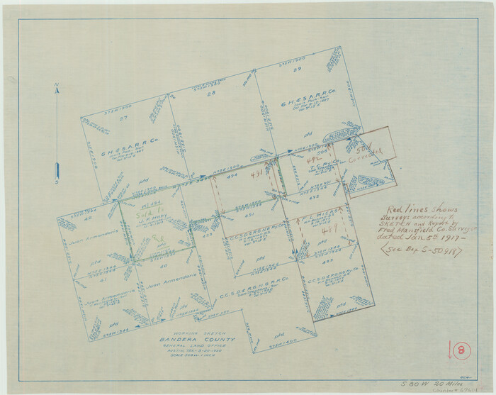 67601, Bandera County Working Sketch 8, General Map Collection