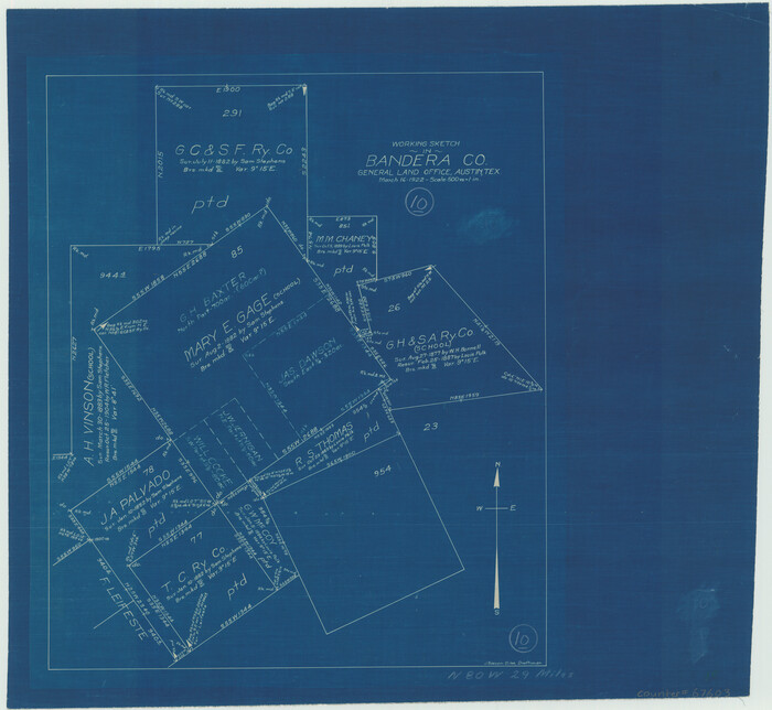 67603, Bandera County Working Sketch 10, General Map Collection