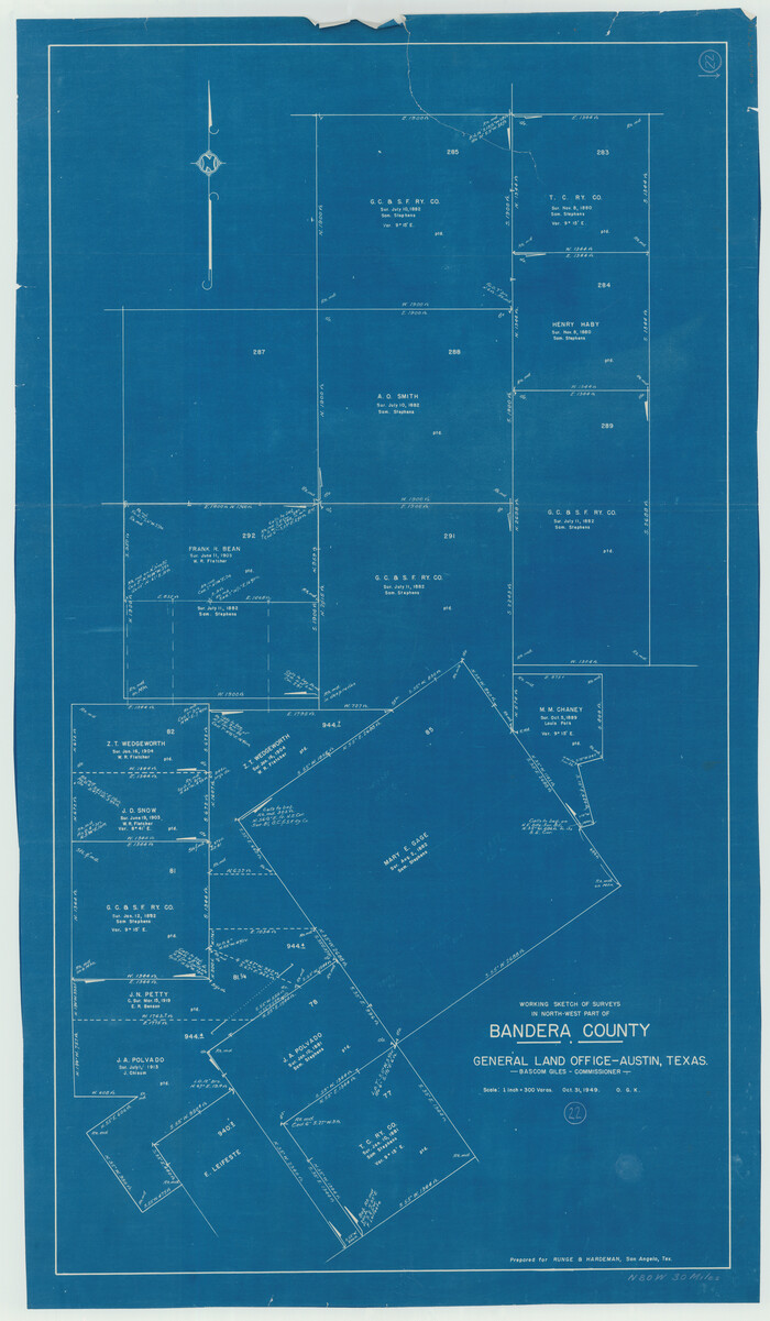 67618, Bandera County Working Sketch 22, General Map Collection