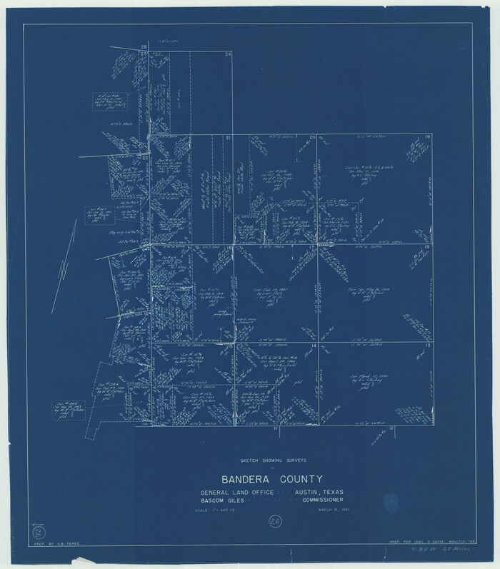 67622, Bandera County Working Sketch 26, General Map Collection
