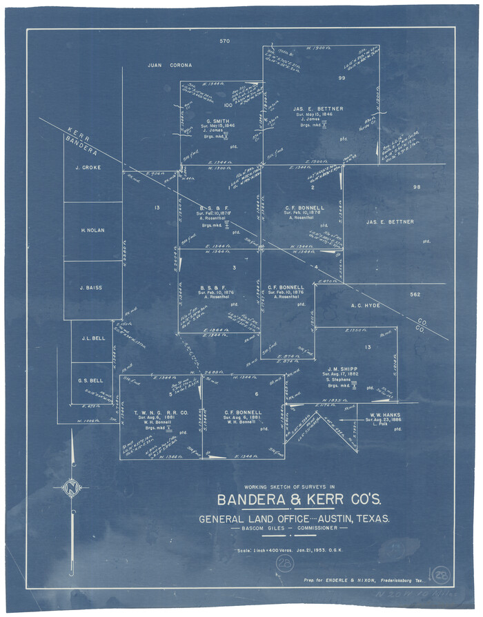 67624, Bandera County Working Sketch 28, General Map Collection