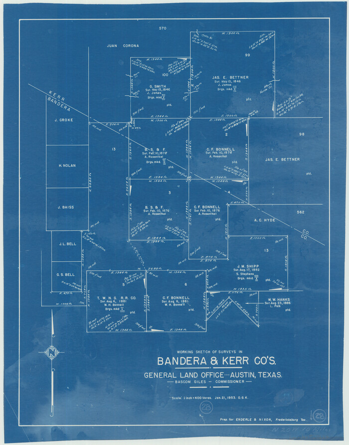 67624, Bandera County Working Sketch 28, General Map Collection