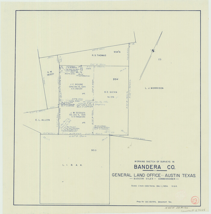 67625, Bandera County Working Sketch 29, General Map Collection