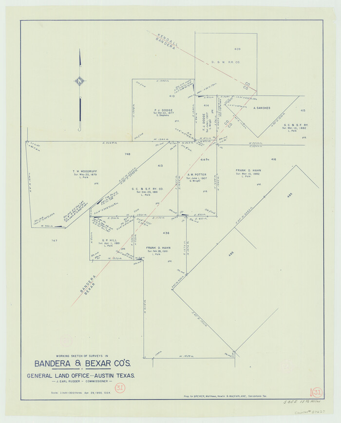 67627, Bandera County Working Sketch 31, General Map Collection
