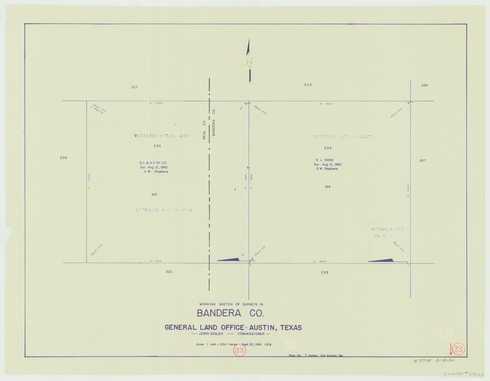 67629, Bandera County Working Sketch 33, General Map Collection