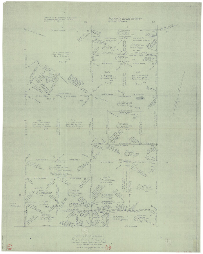 67630, Bandera County Working Sketch 34, General Map Collection
