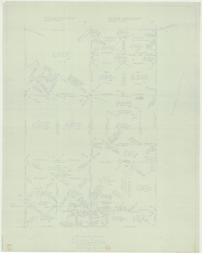 67630, Bandera County Working Sketch 34, General Map Collection