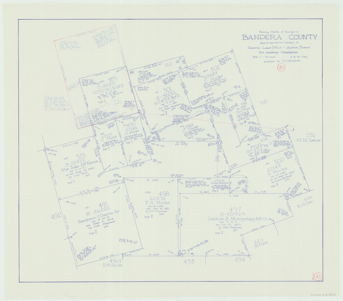 67639, Bandera County Working Sketch 43, General Map Collection