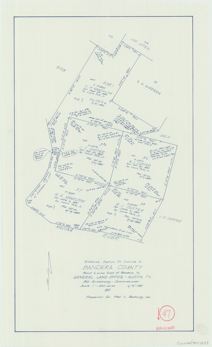 67643, Bandera County Working Sketch 47, General Map Collection