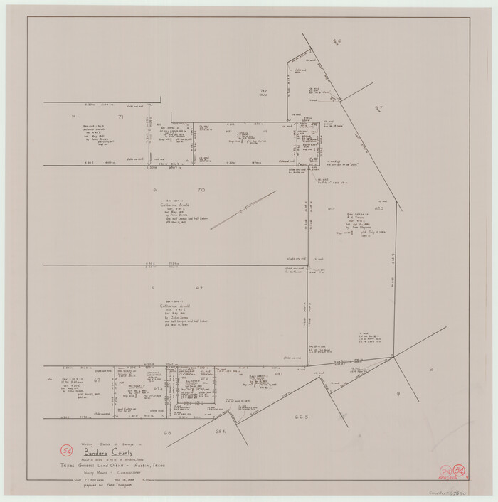 67650, Bandera County Working Sketch 54, General Map Collection
