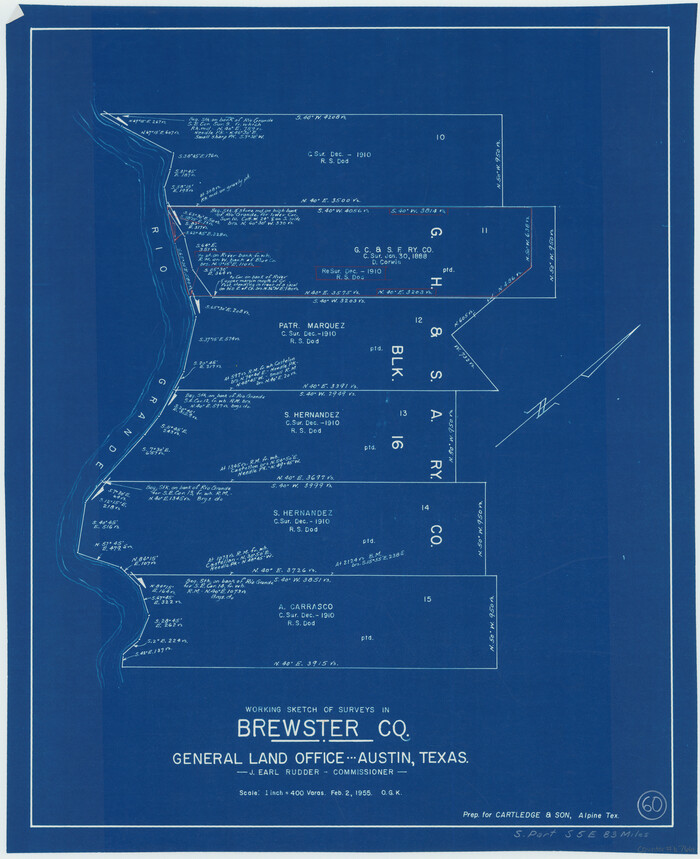 67661, Brewster County Working Sketch 60, General Map Collection