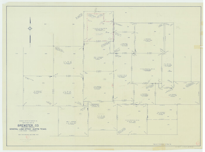 67662, Brewster County Working Sketch 61, General Map Collection