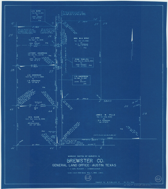 67663, Brewster County Working Sketch 62, General Map Collection