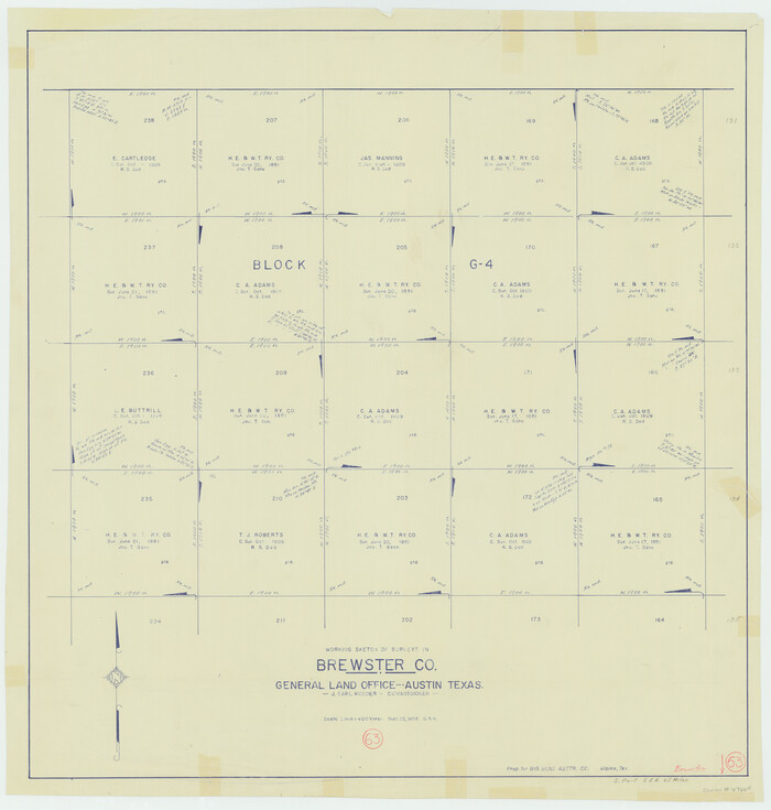 67664, Brewster County Working Sketch 63, General Map Collection