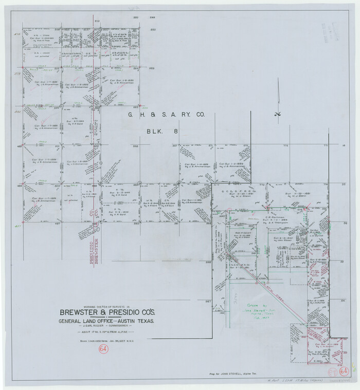 67665, Brewster County Working Sketch 64, General Map Collection