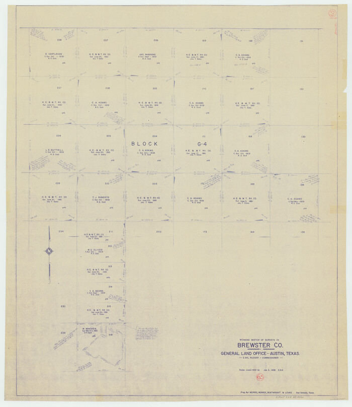 67666, Brewster County Working Sketch 65, General Map Collection